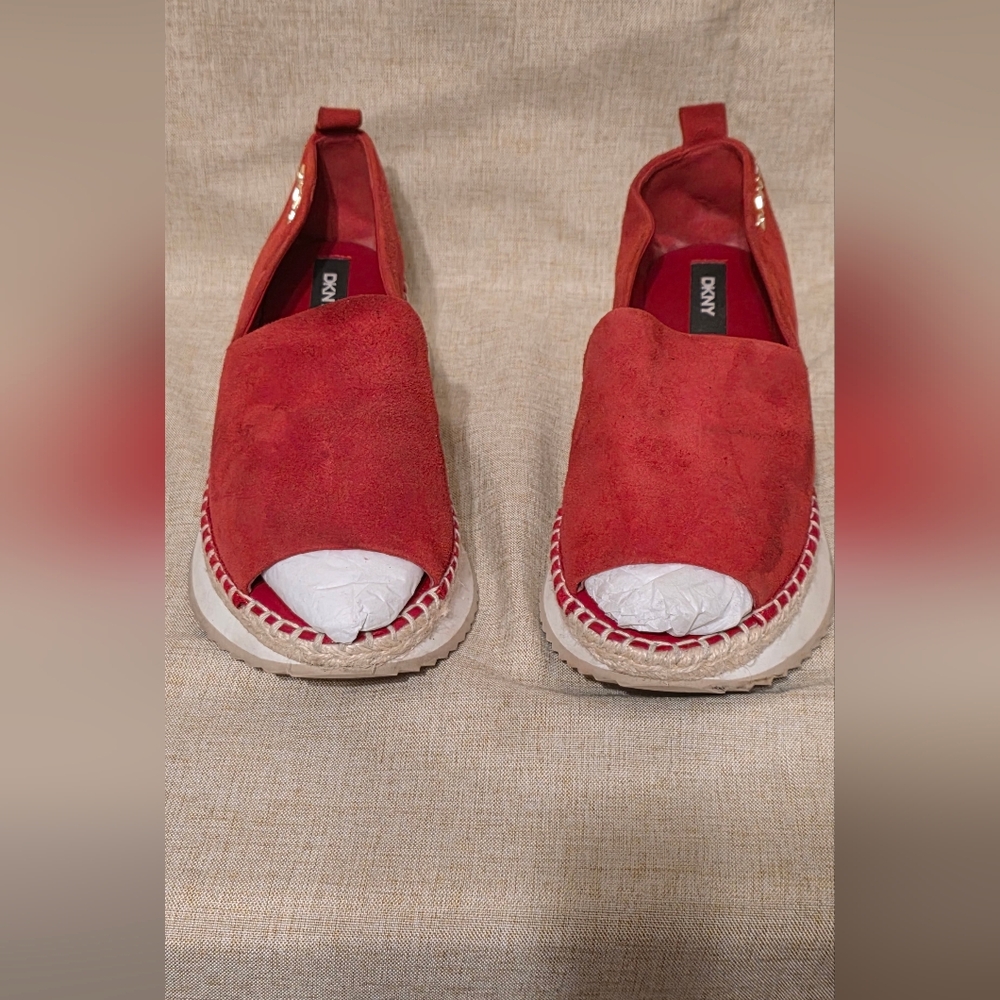DKNY Bold Red Espadrille Shoes
